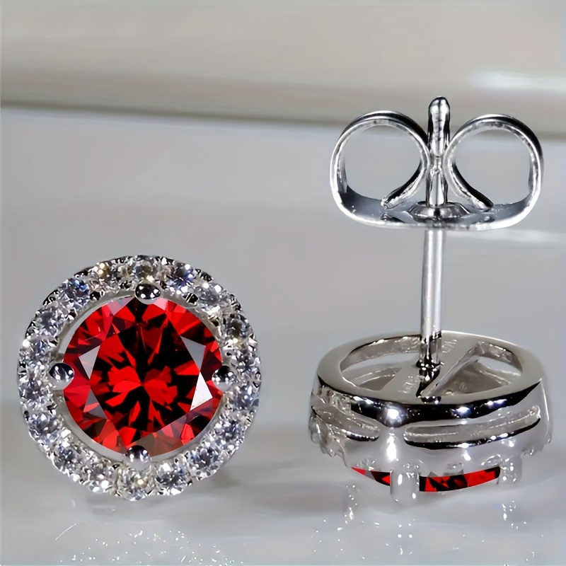Classic Round Zirconia Earrings for Women